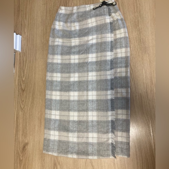 Vintage Louben tartan Winter Skirt Wool blend size medium/8 plaid wrap - Picture 6 of 7